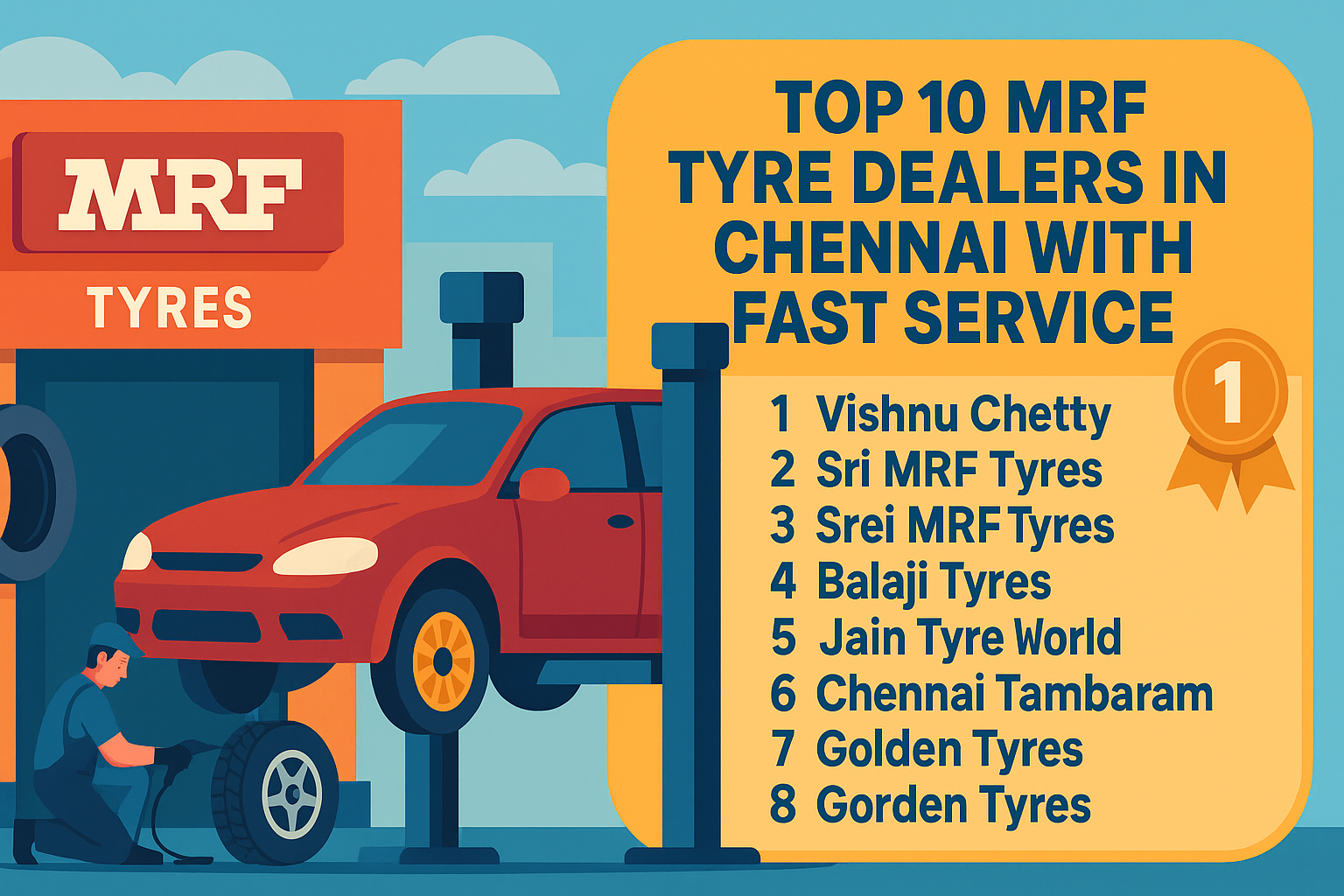 Top 10 MRF Tyre Dealers in Chennai with Fast Service